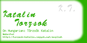 katalin torzsok business card